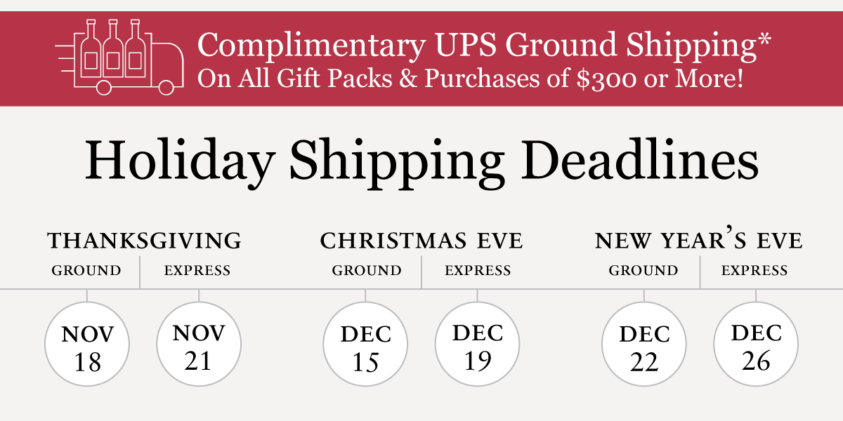 2025 Holiday shipping deadlines