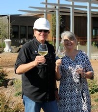 Founders Jim and Jan Bernau at Domaine Willamette during construction